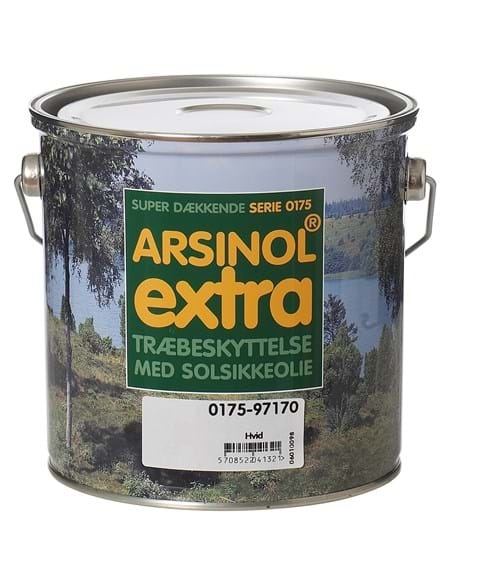  Arsinol® extra Dækkende HVID træbeskyttelse 2,5 Liter 