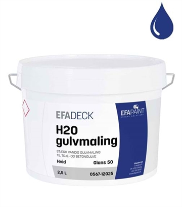EFAdeck® H2O Gulvmaling Hvid 2,5 Liter