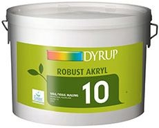 Dyrup Robust, Lys Råhvid, glans 10, 10 Liter