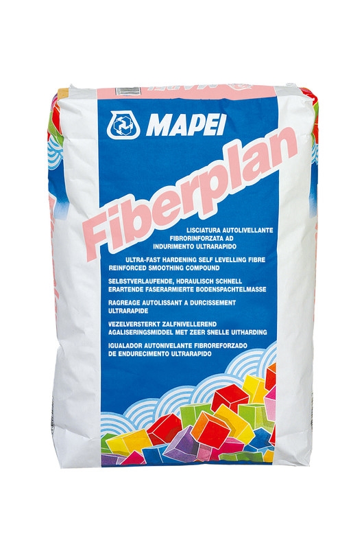 Mapei Fiberplan 1000 kg. selvnivellerende, ultrahurtighærdende og fiberforstærket glatningsprodukt.