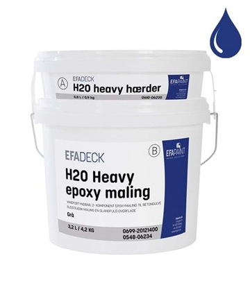 EFAdeck® H2O GRÅ 4 Liter Heavy epoxy maling 